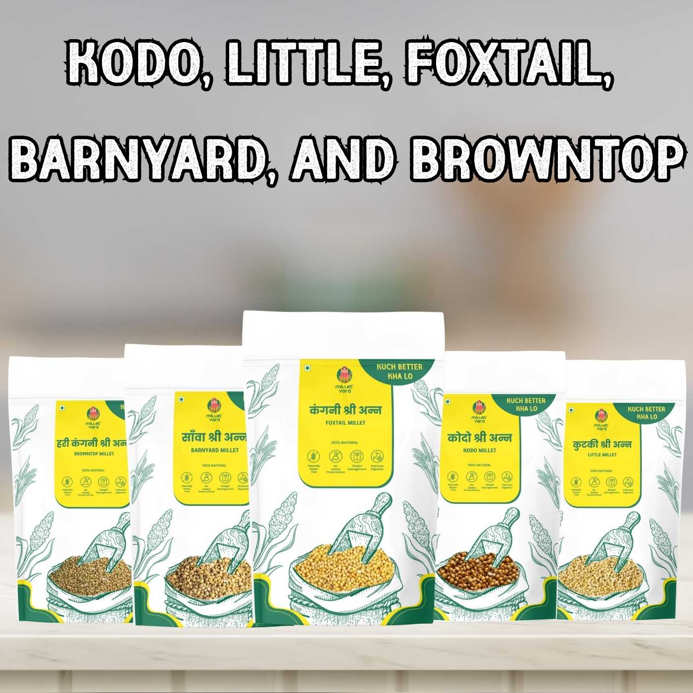5 Positive Millets Combo – Wholesome Grain Pack
