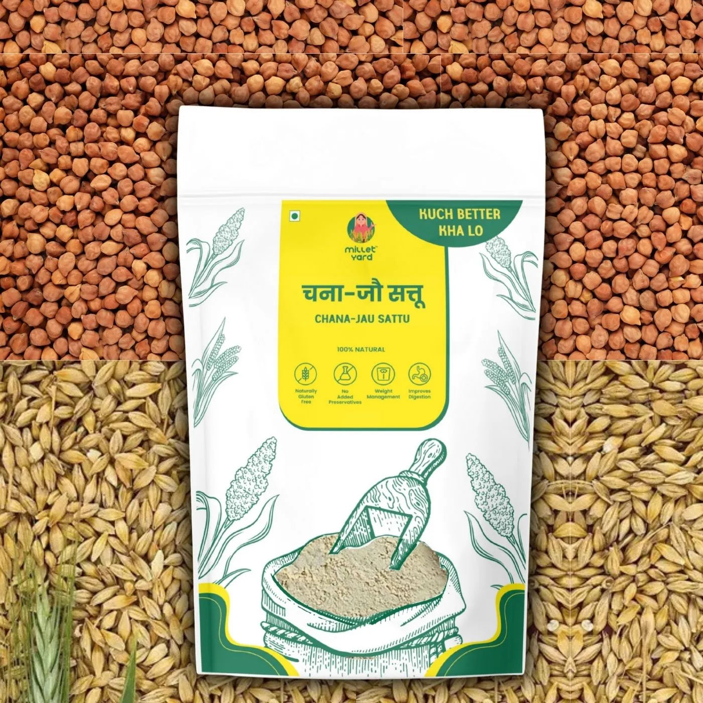 Roasted Chana Jau Sattu – Nutritious Barley & Gram Blend