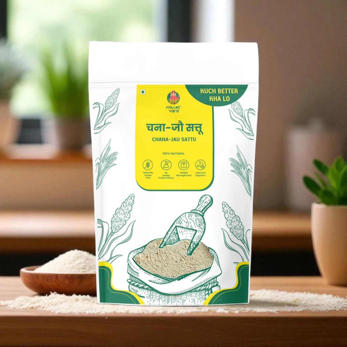 Roasted Chana Jau Sattu – Nutritious Barley & Gram Blend