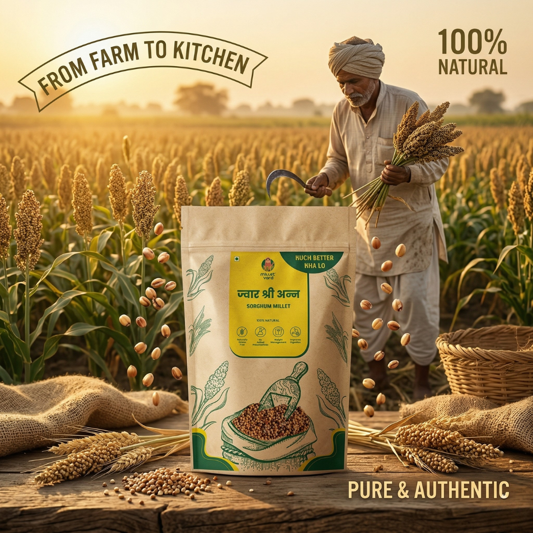 Unpolished Jowar Millet – Whole Sorghum Grains