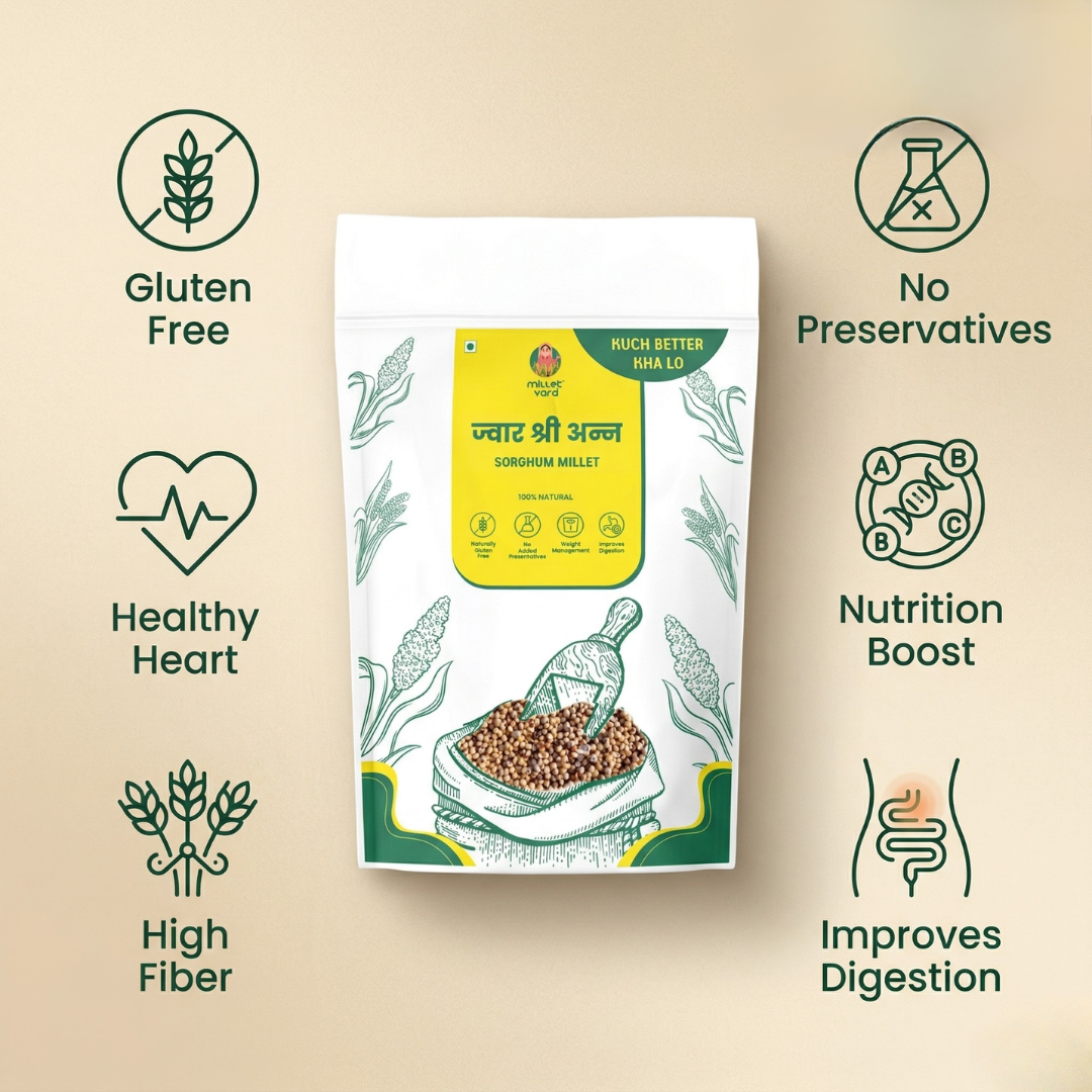 Unpolished Jowar Millet – Whole Sorghum Grains