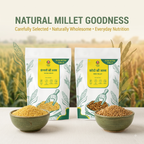Millet Yard Millets 1 kg Natural Grains Combo Pack of 2 | Kodo 500g, foxtail millet 500g | Nutrient Powerhouse, High Protein & 100% More Fibre Mixed Millet (1 kg, Pack of 2)