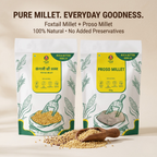 Millets 1 kg Natural Grains Combo Pack of 2 | Proso 500g, foxtail millet 500g