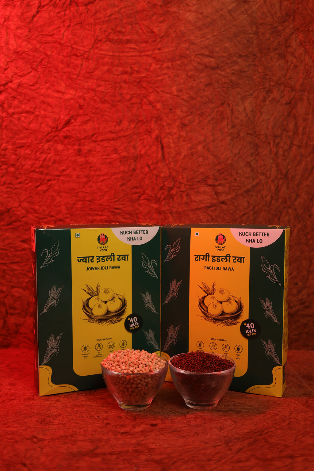 Idli Rawa Duo: Jowar and Ragi (Pack of 2 x 500g)