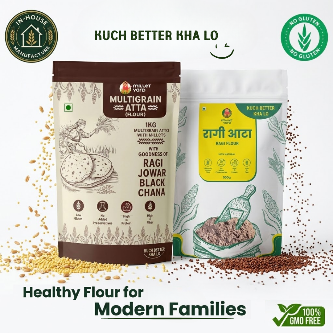 The Daily Fortify Duo – Multigrain Flour (1kg) & Ragi Flour (1kg)