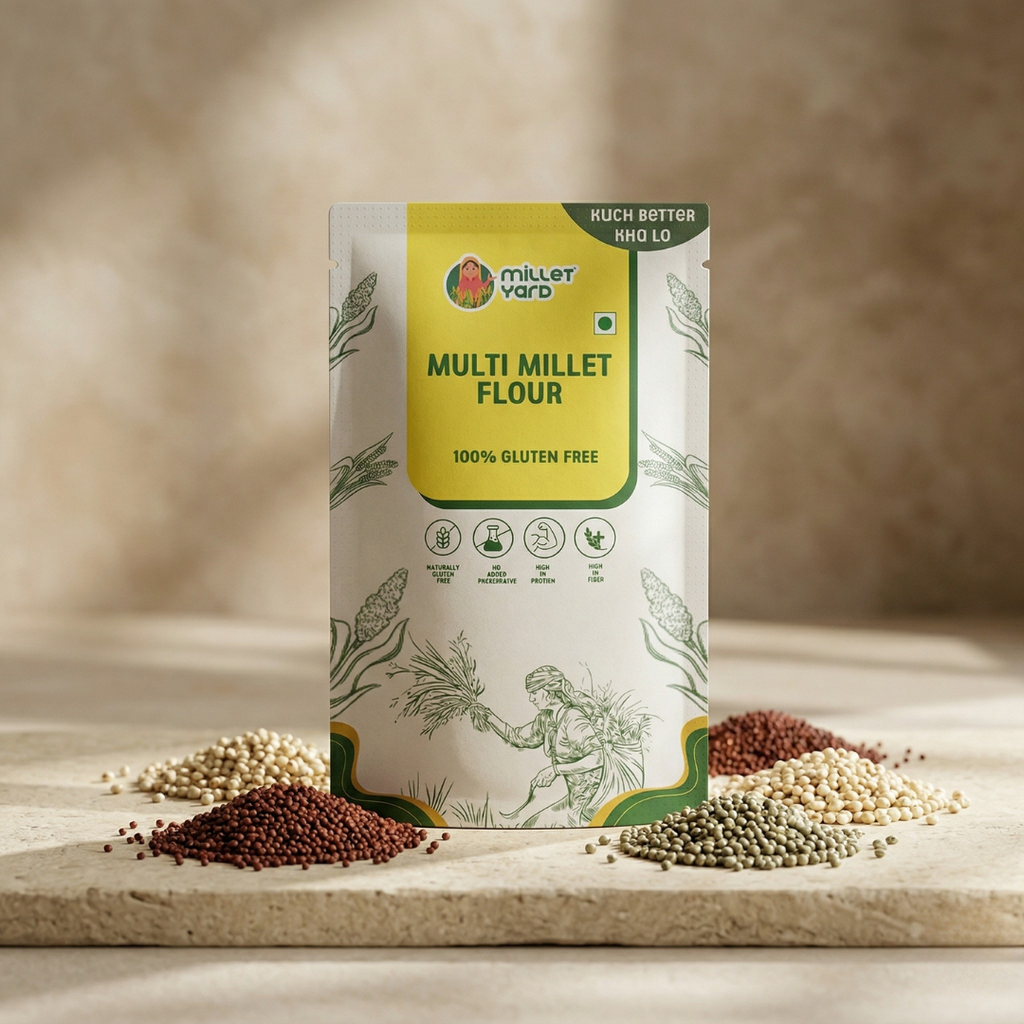 Multi Millets Background Multi-Millet Flour – Wholesome Blend of Nutritious Millets – Millet Yard