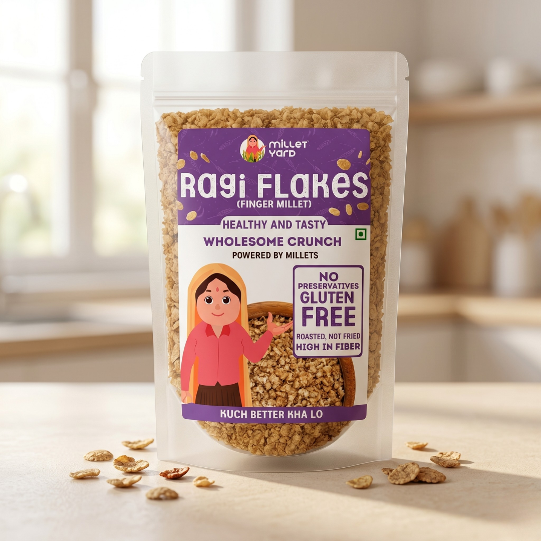 Roasted Ragi Flakes – Nutritious Finger Millet Crunch