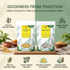Millets 1 kg Natural Grains Combo Pack of 2 | Proso 500g, foxtail millet 500g