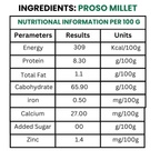 Millets 1 kg Natural Grains Combo Pack of 2 | Proso 500g, foxtail millet 500g