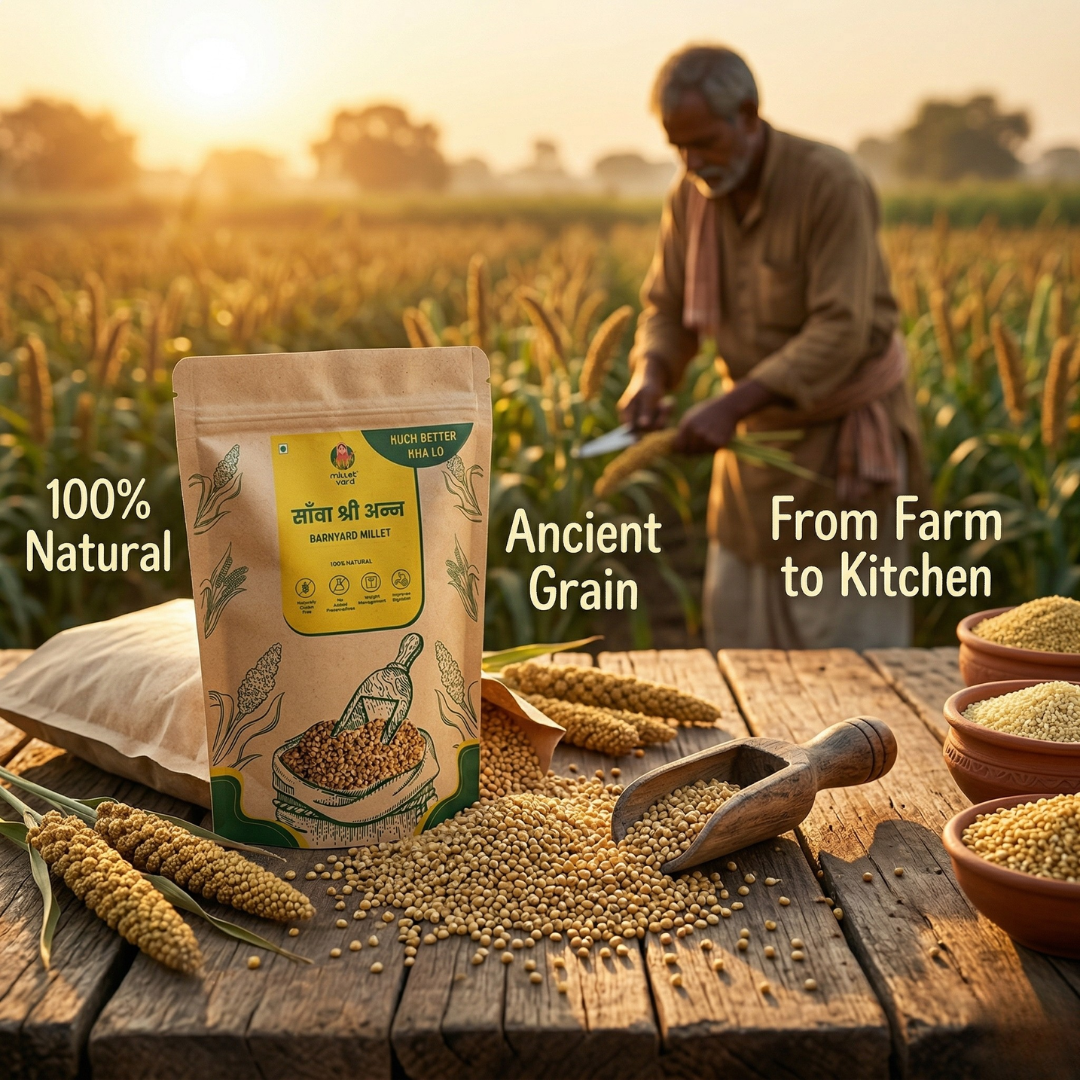 Unpolished Barnyard Millet 500 G – Whole Sanwa Grains