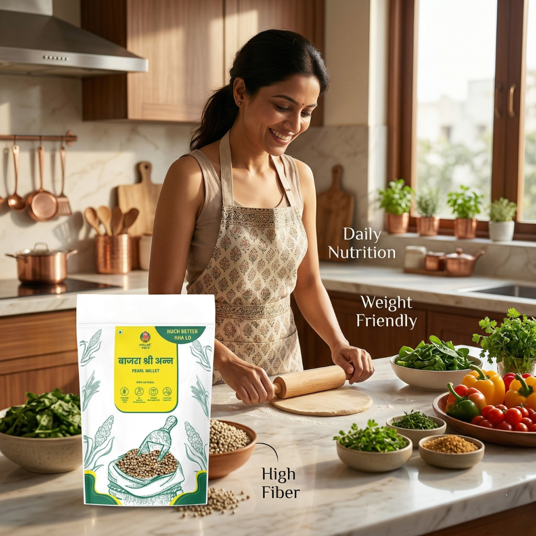 Unpolished Bajra Millet – Whole Pearl Millet Grains