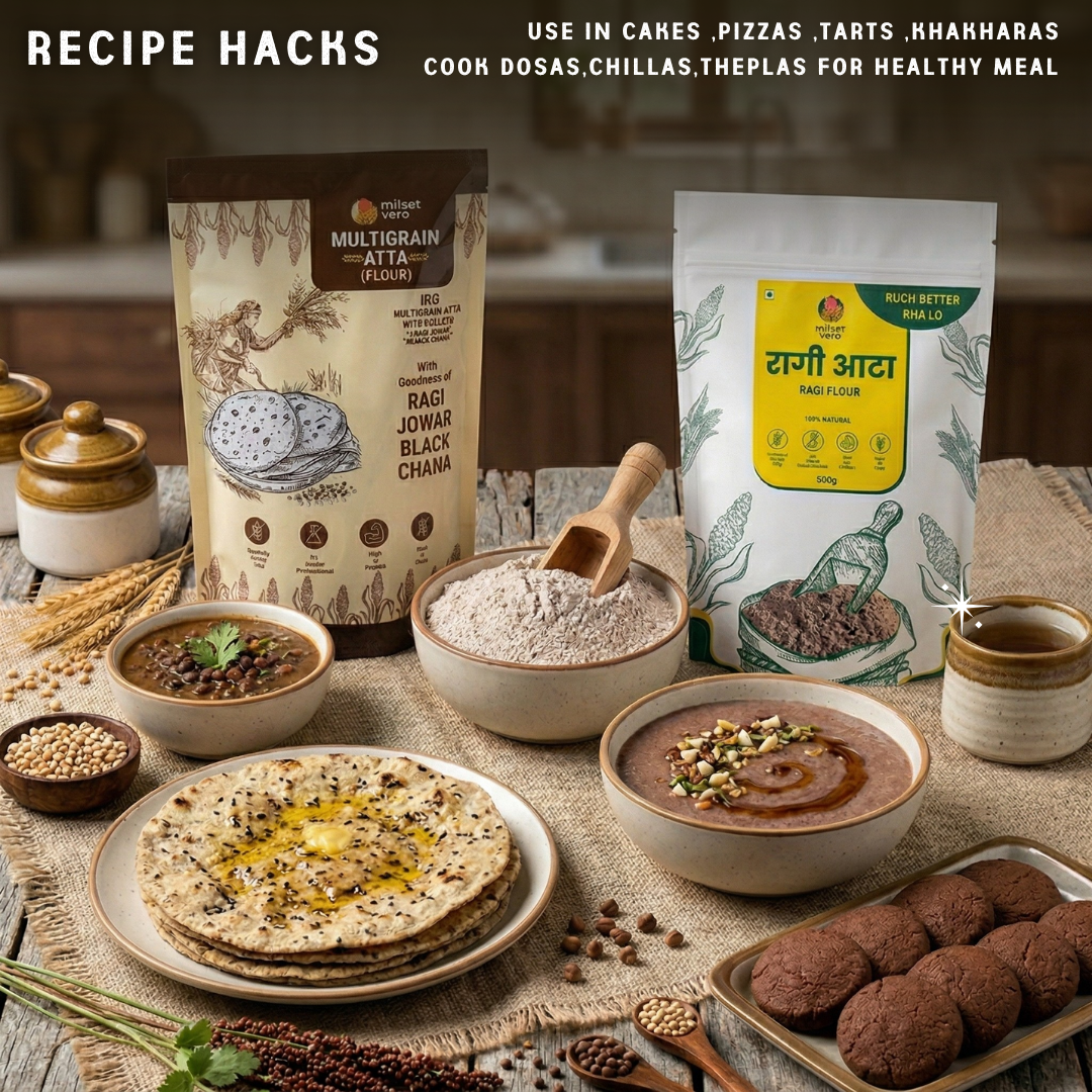 The Daily Fortify Duo – Multigrain Flour (1kg) & Ragi Flour (1kg)