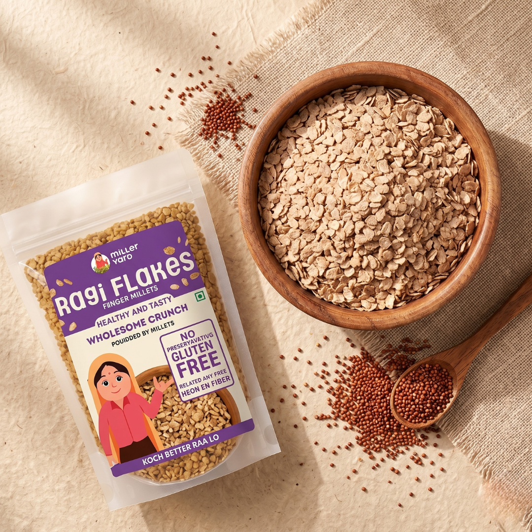 Roasted Ragi Flakes – Nutritious Finger Millet Crunch