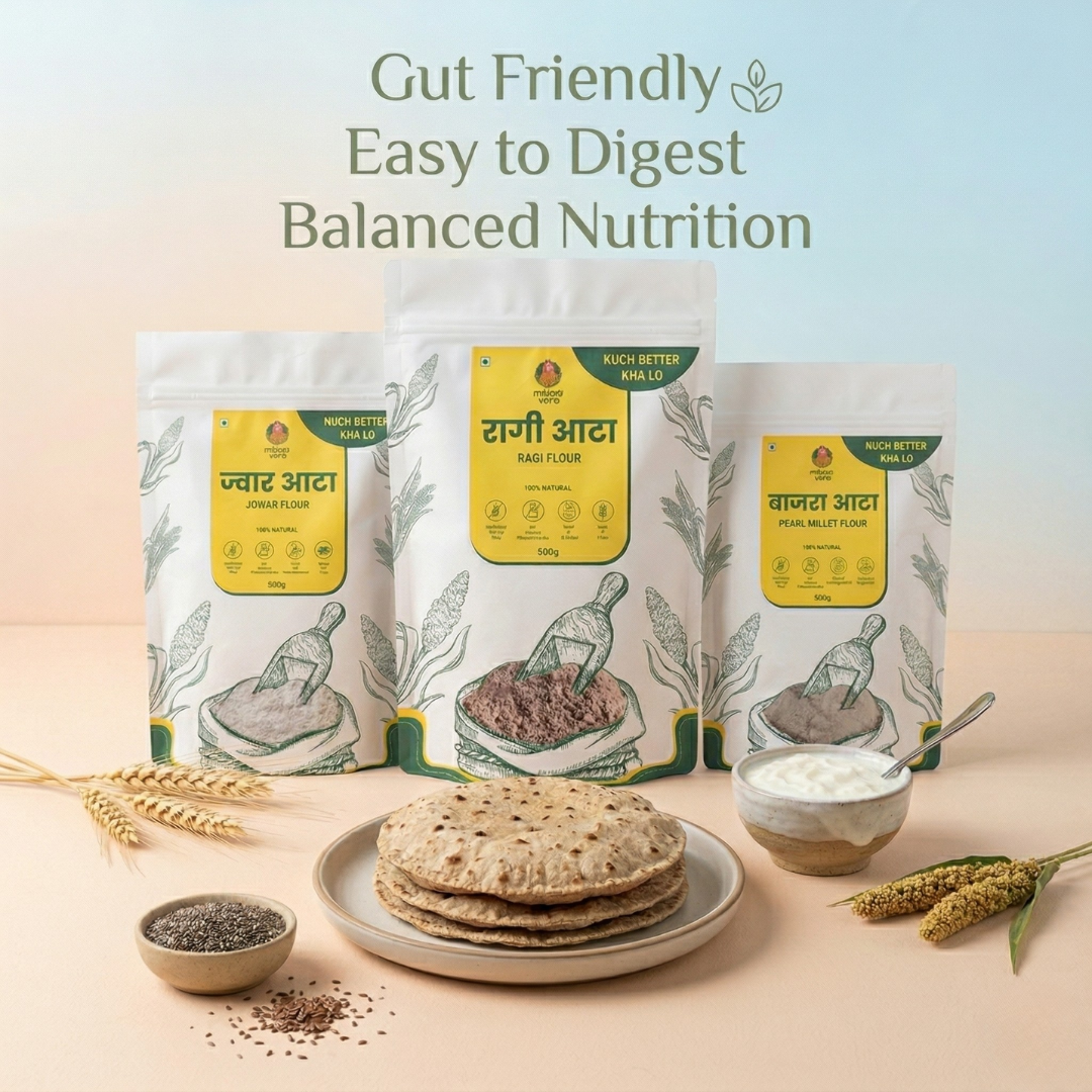 Daily Essential Combo – Jowar, Ragi & Bajra Flour (500g each)