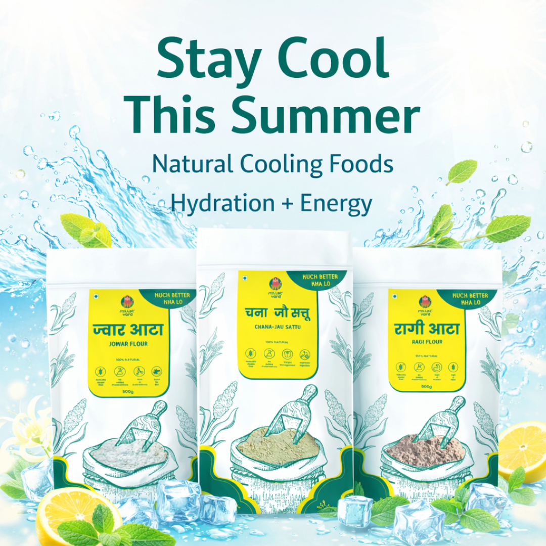 Summer Essential Combo – Jowar, Ragi & Chana Jau Sattu (500g each)