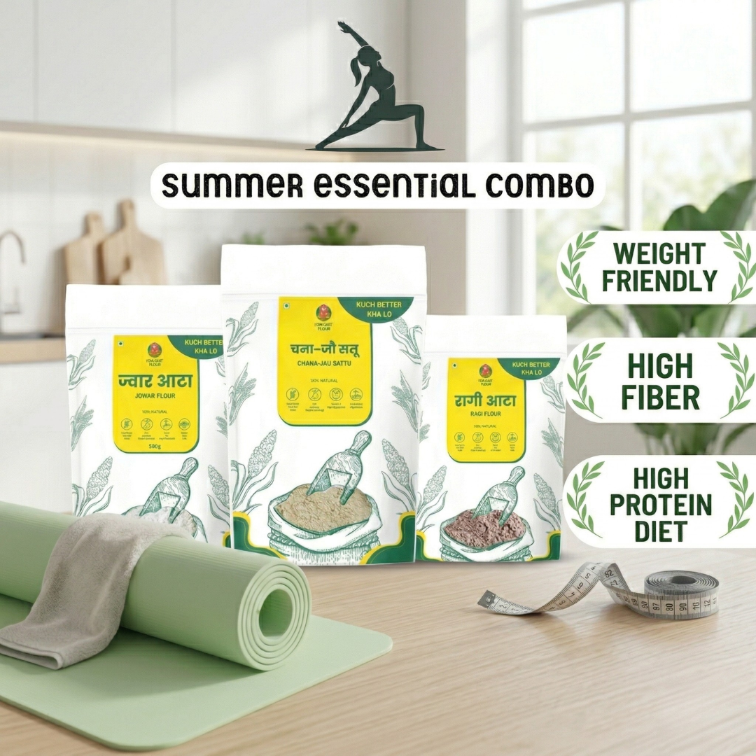 Summer Essential Combo – Jowar, Ragi & Chana Jau Sattu (500g each)