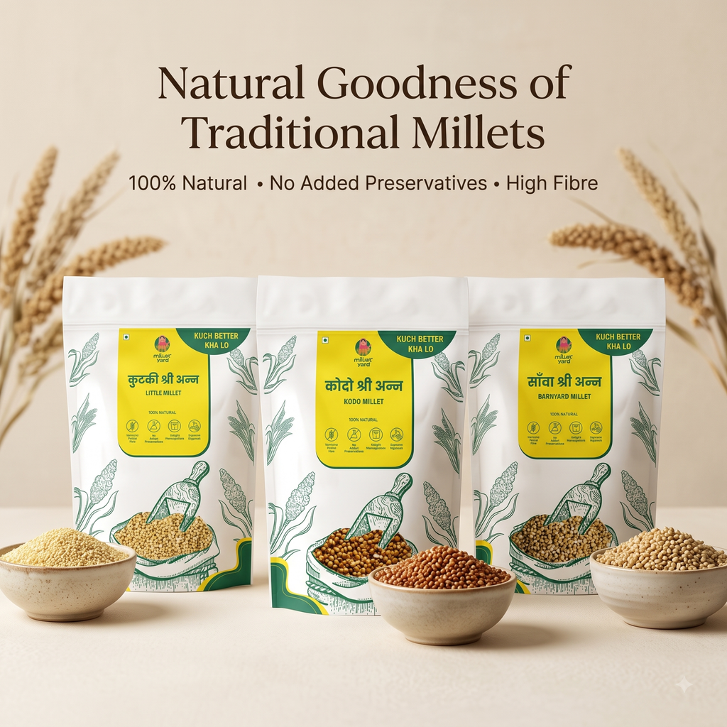 Kodo 500g, Little millet 500g, Barnyard millet 500g