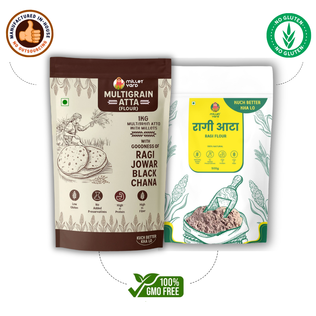 The Daily Fortify Duo – Multigrain Flour (1kg) & Ragi Flour (1kg)