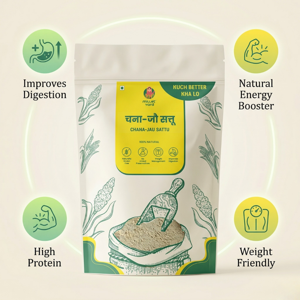 Roasted Chana Jau Sattu – Nutritious Barley & Gram Blend