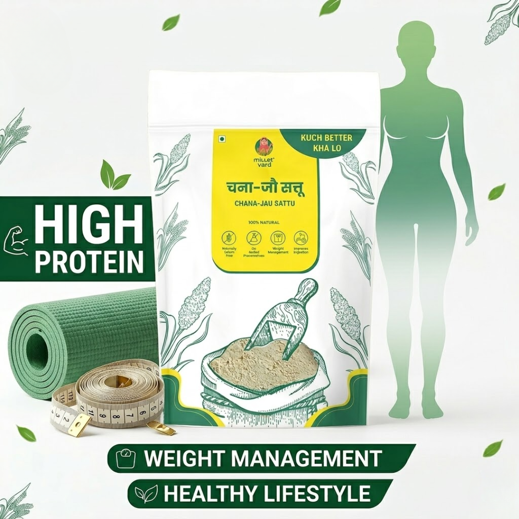 Roasted Chana Jau Sattu – Nutritious Barley & Gram Blend