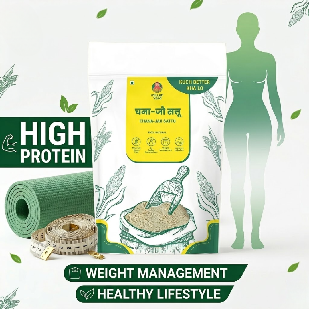 Roasted Chana Jau Sattu – Nutritious Barley & Gram Blend