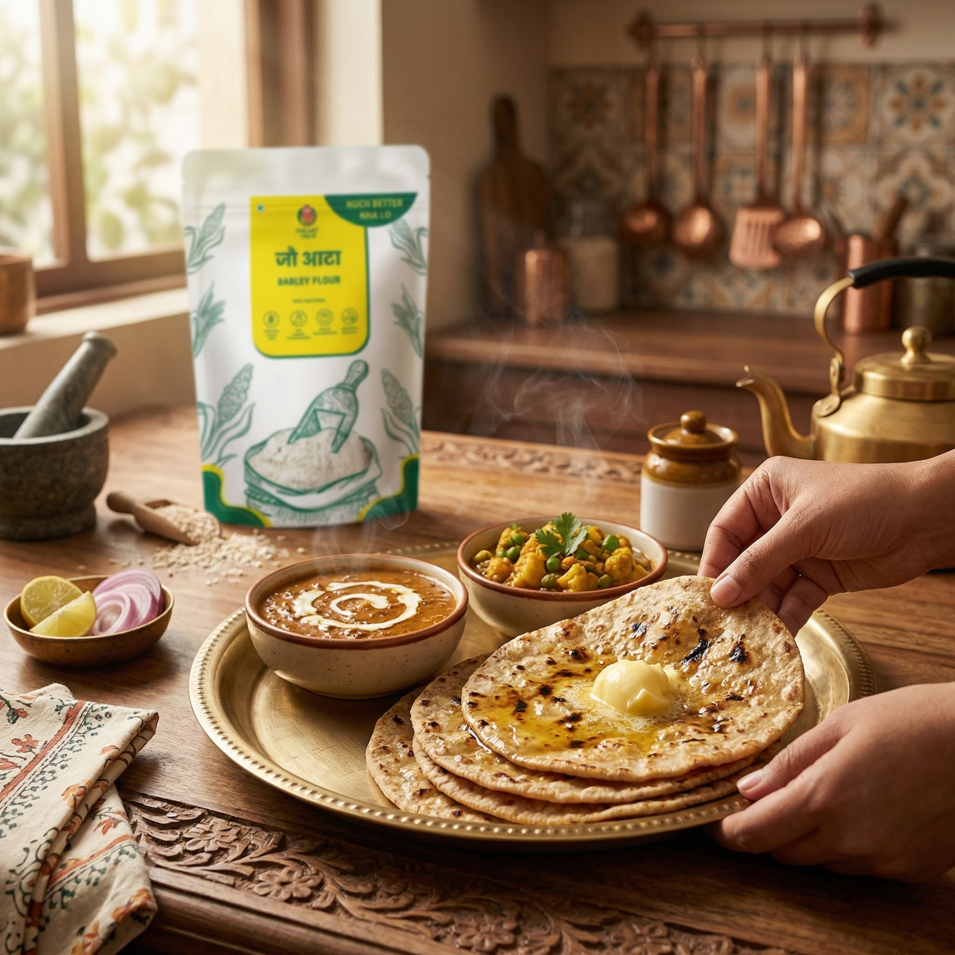 Jau Flour – High Fiber, Heart-Healthy Barley Atta