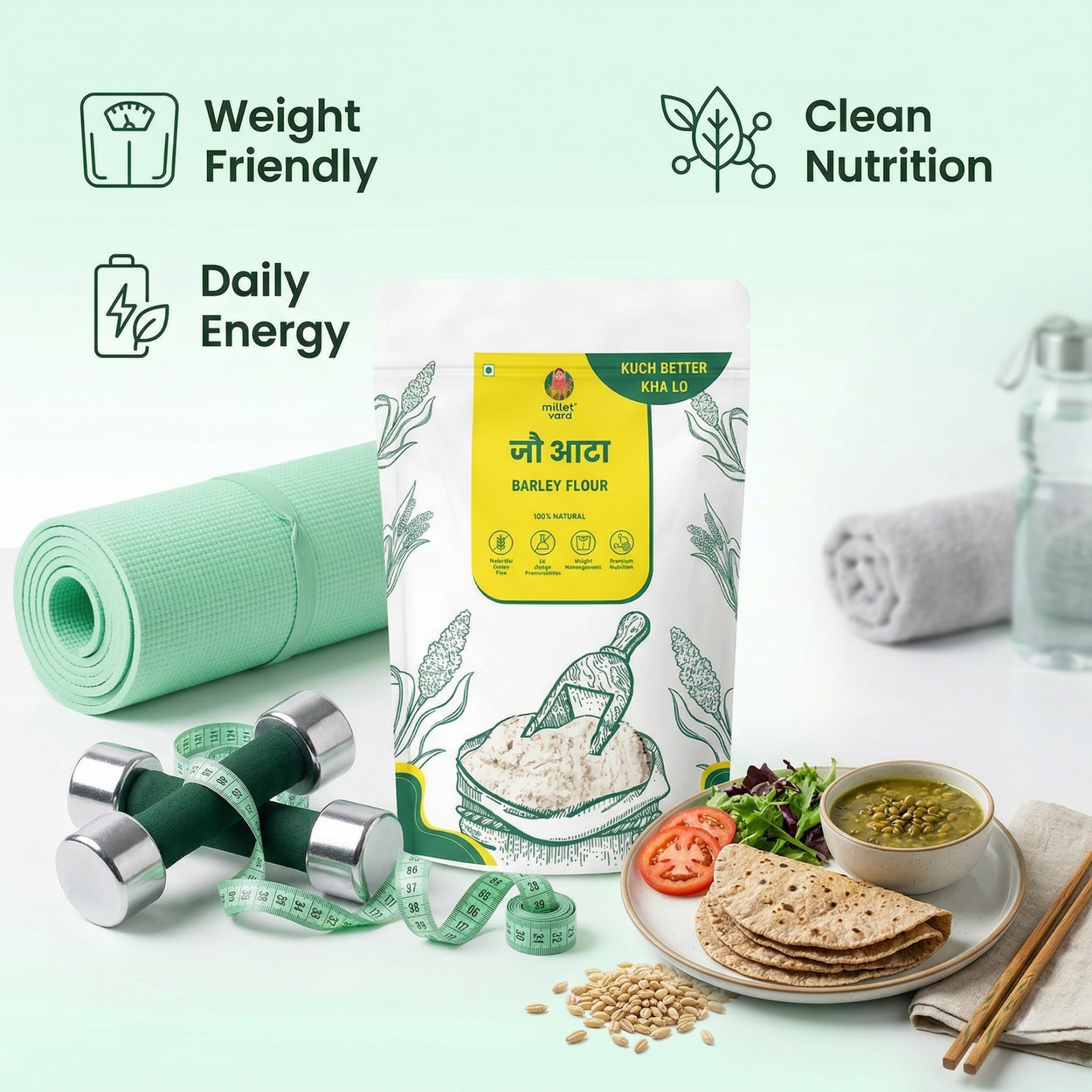 Jau Flour – High Fiber, Heart-Healthy Barley Atta