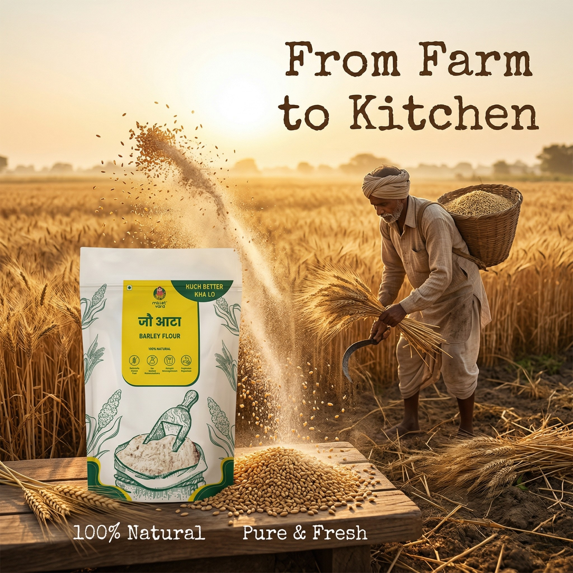 Jau Flour – High Fiber, Heart-Healthy Barley Atta