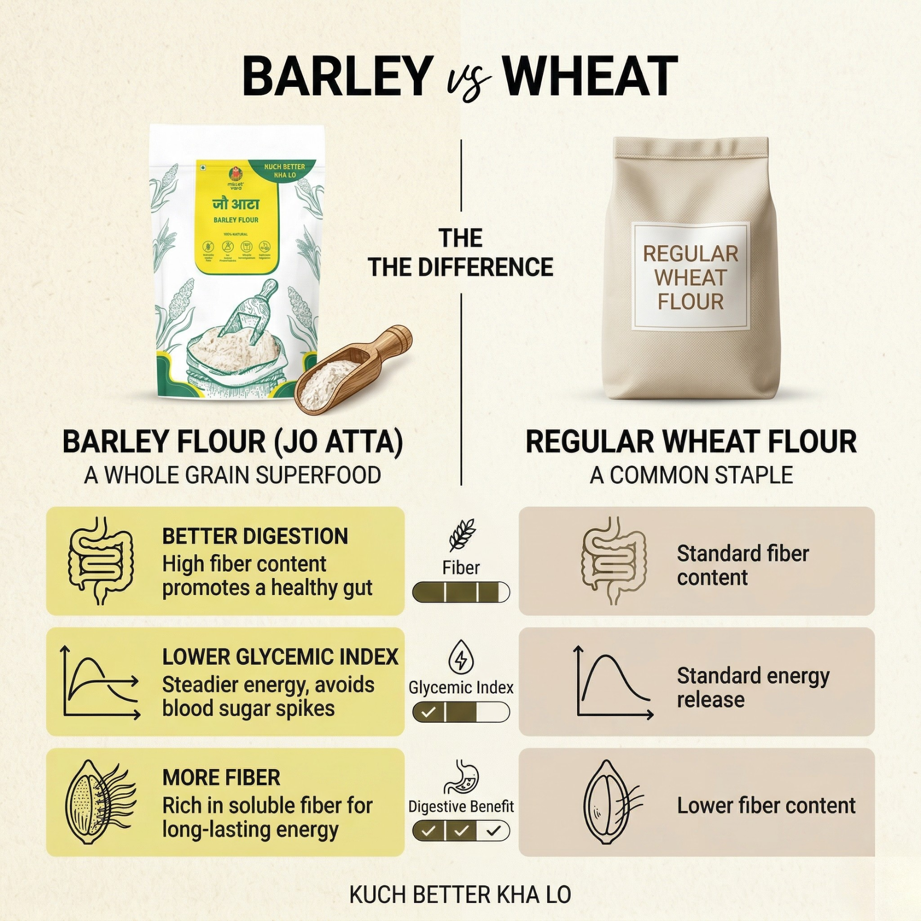 Jau Flour – High Fiber, Heart-Healthy Barley Atta