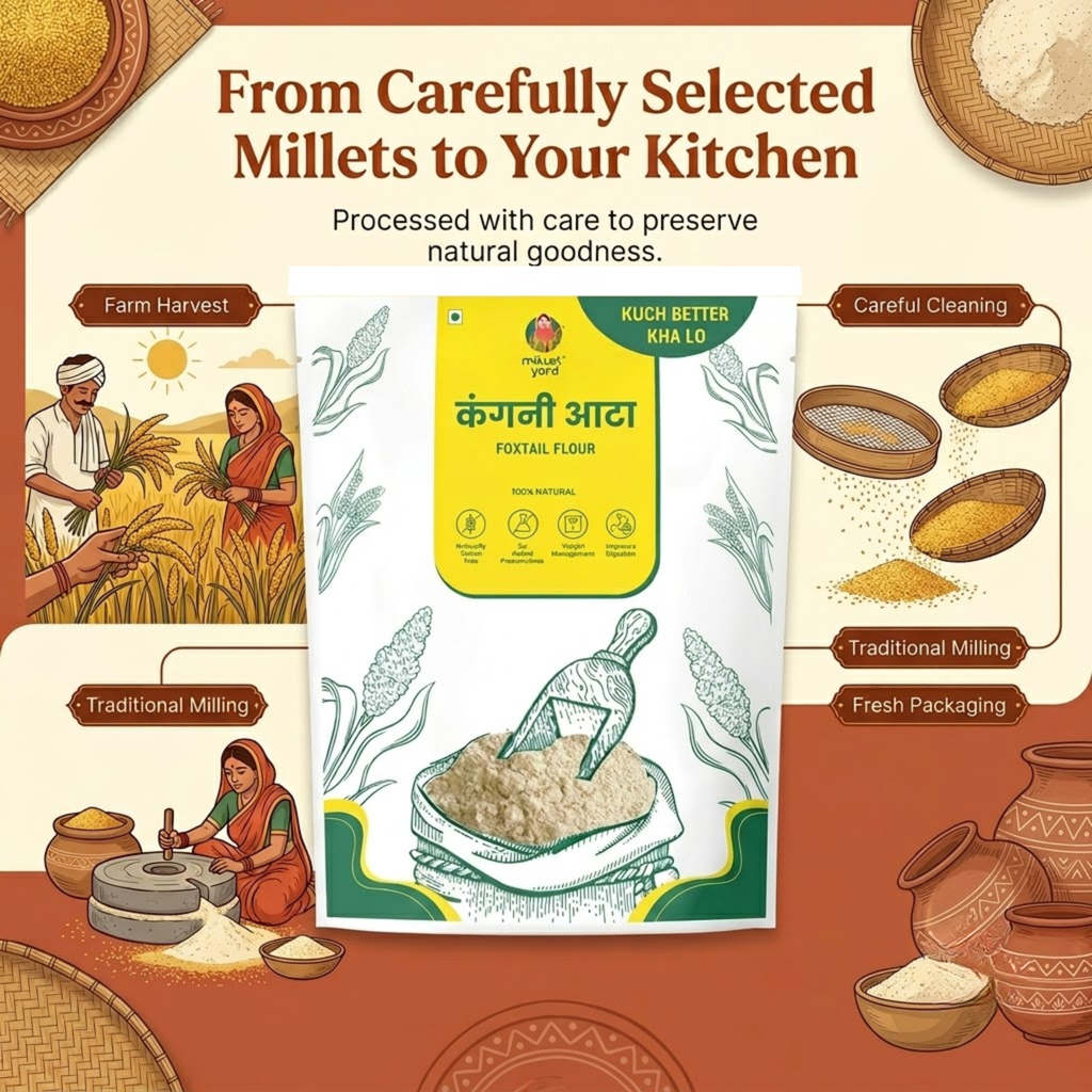 Millet Yard Foxtail Millet Atta| Pack of 2