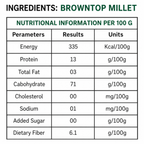 Millets 1 kg Natural Grains Combo Pack of 2 |  Proso 500g, Browntop millet 500g