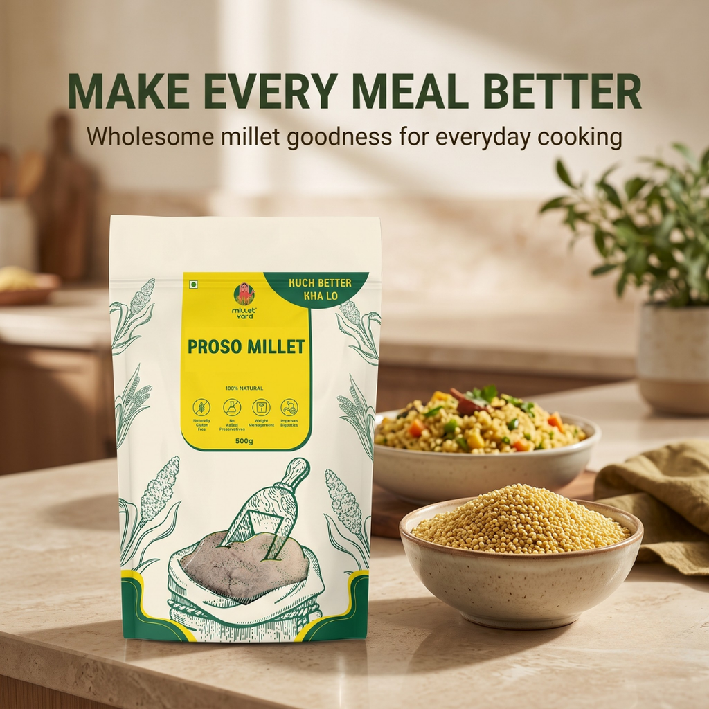 Proso Millet 500g | High Fibre & Wholesome Natural Grain | Unpolished