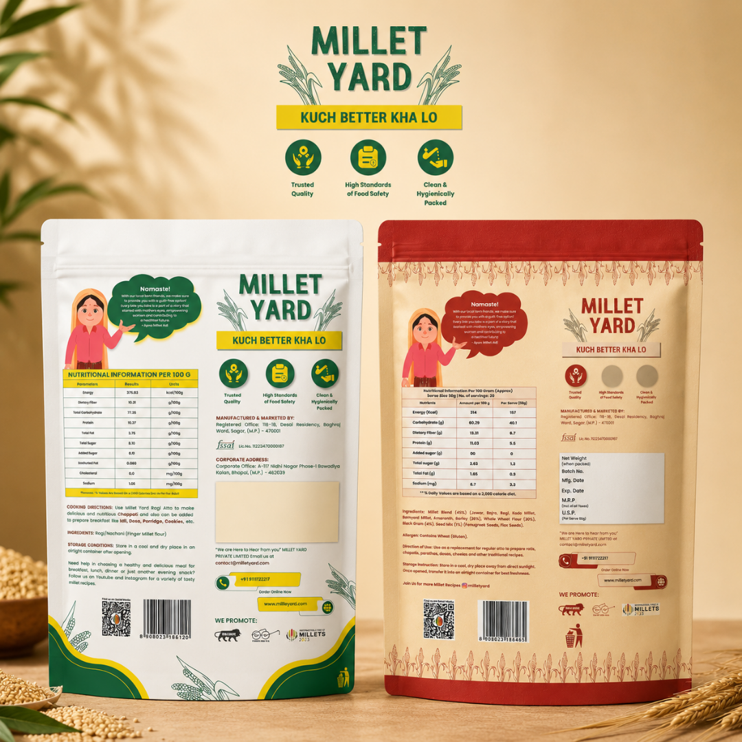 The Nutrient Pair – Wholesome Multigrain Flour (1kg) & Ragi Flour (1kg)