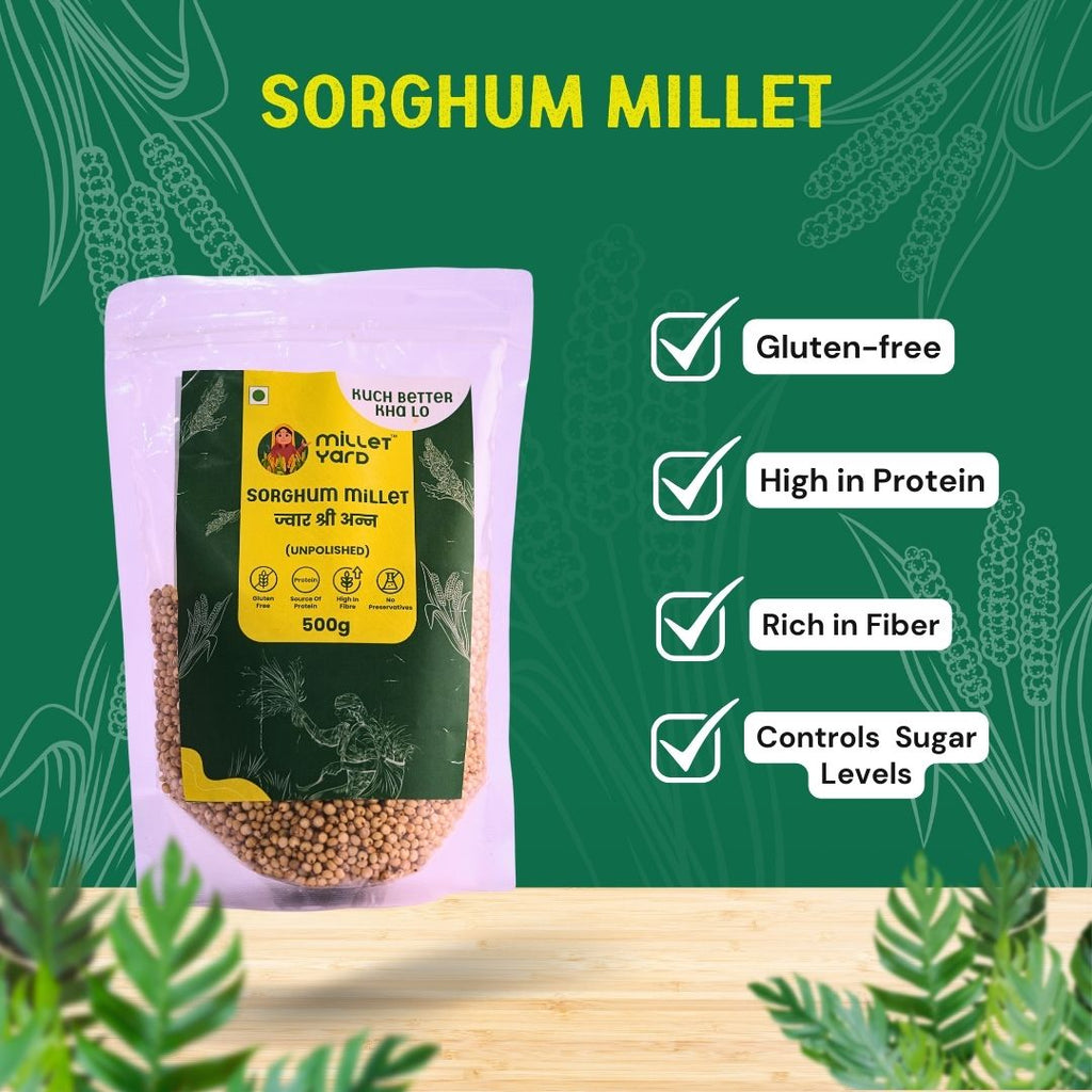 Unpolished Jowar Millet – Whole Sorghum Grains