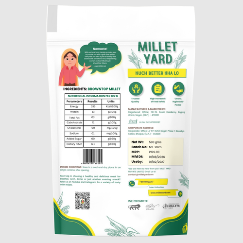 BrownTop Millet Atta | 100% Natural Millet Flour | High Fibre & Wholesome Nutrition