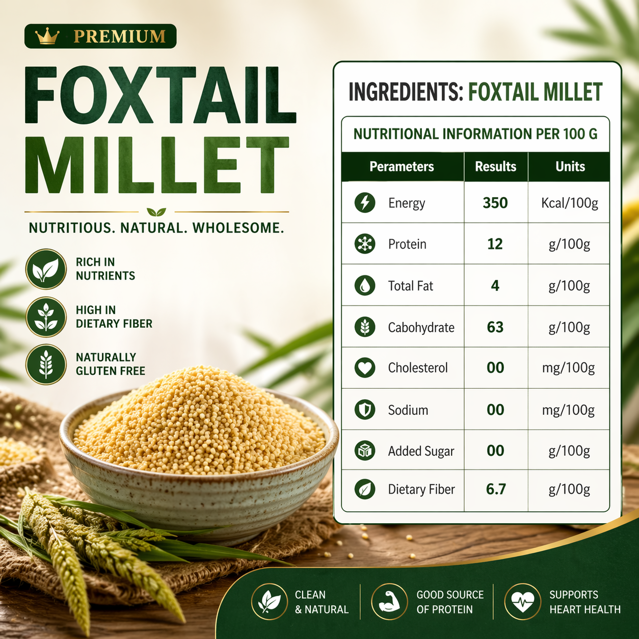 Unpolished Foxtail Millet