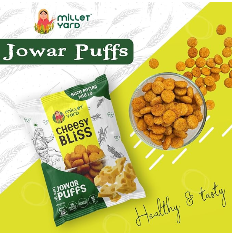 Pack of 10 - Cheesy Bliss - Jowar Puffs