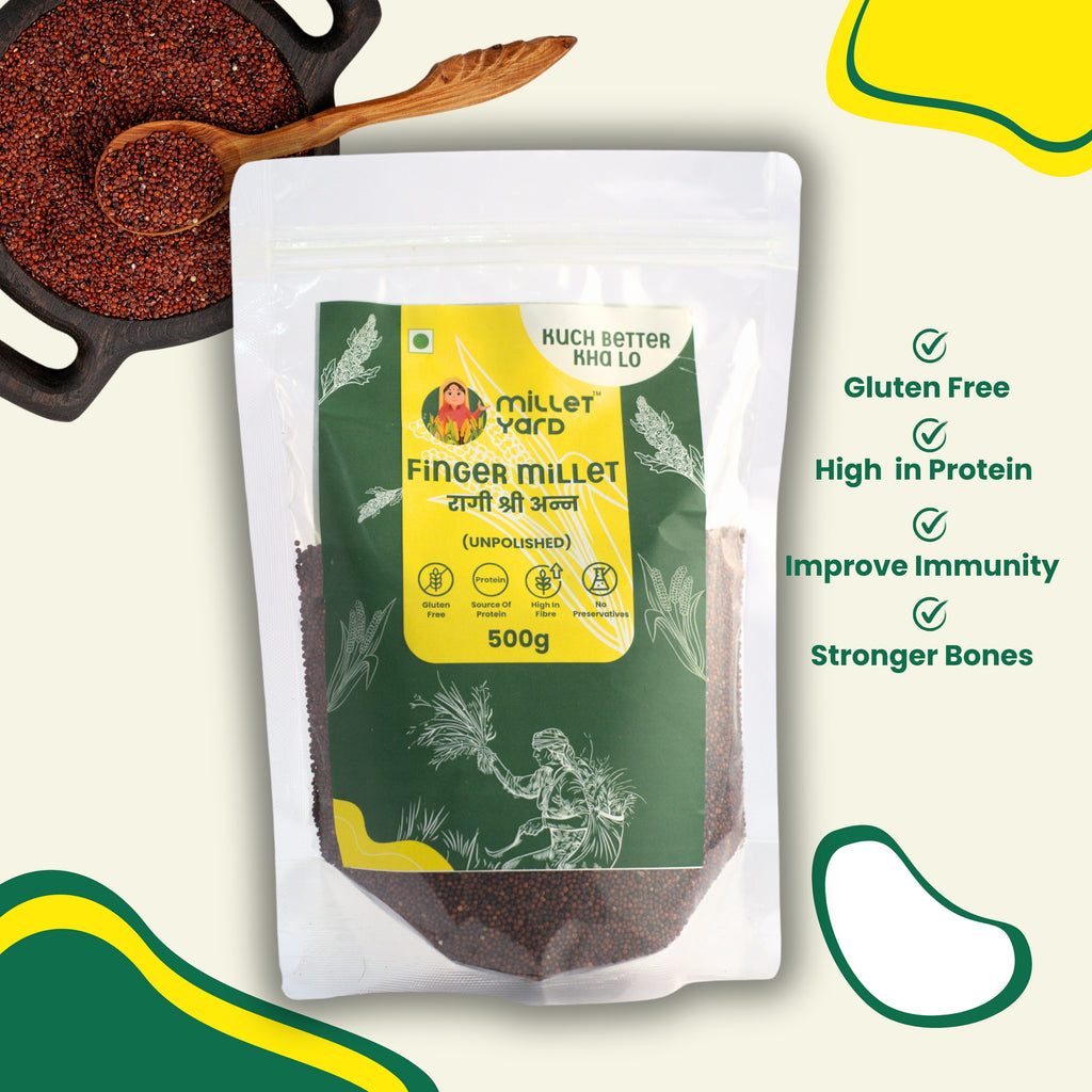 Unpolished Ragi Grains – Whole Finger Millet