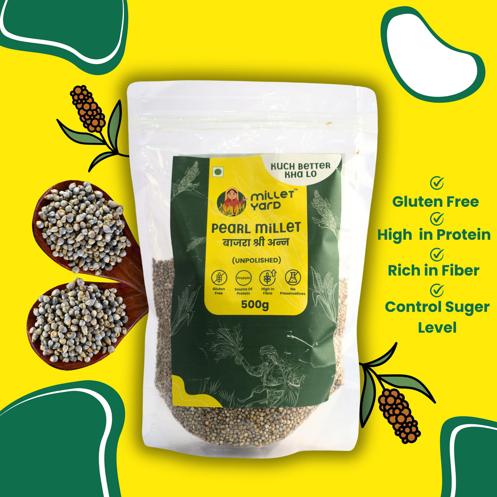 Unpolished Bajra Millet – Whole Pearl Millet Grains