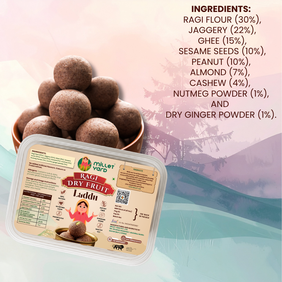 Nutritious Ragi Laddoo – Healthy Millet Sweet with Jaggery & Ghee