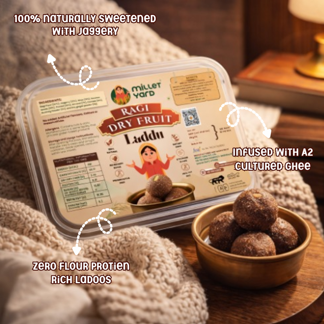 Nutritious Ragi Laddoo – Healthy Millet Sweet with Jaggery & Ghee