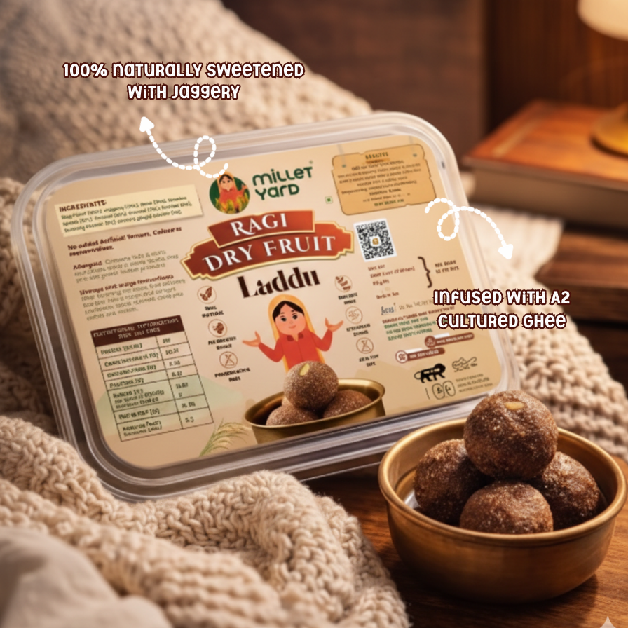 Nutritious Ragi Laddoo – Healthy Millet Sweet with Jaggery & Ghee