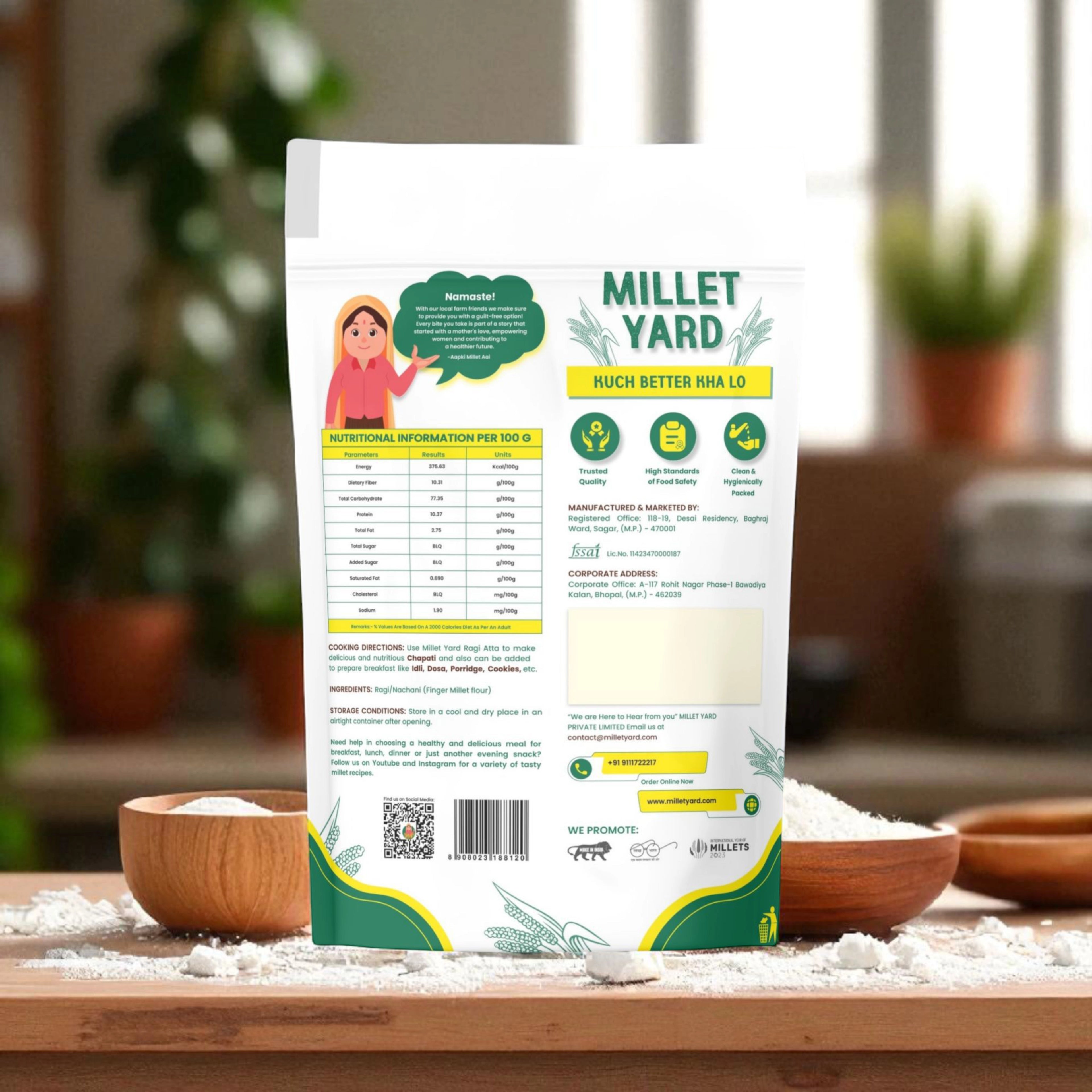 Ragi Flour 1 kg – Nutritious Finger Millet Flour