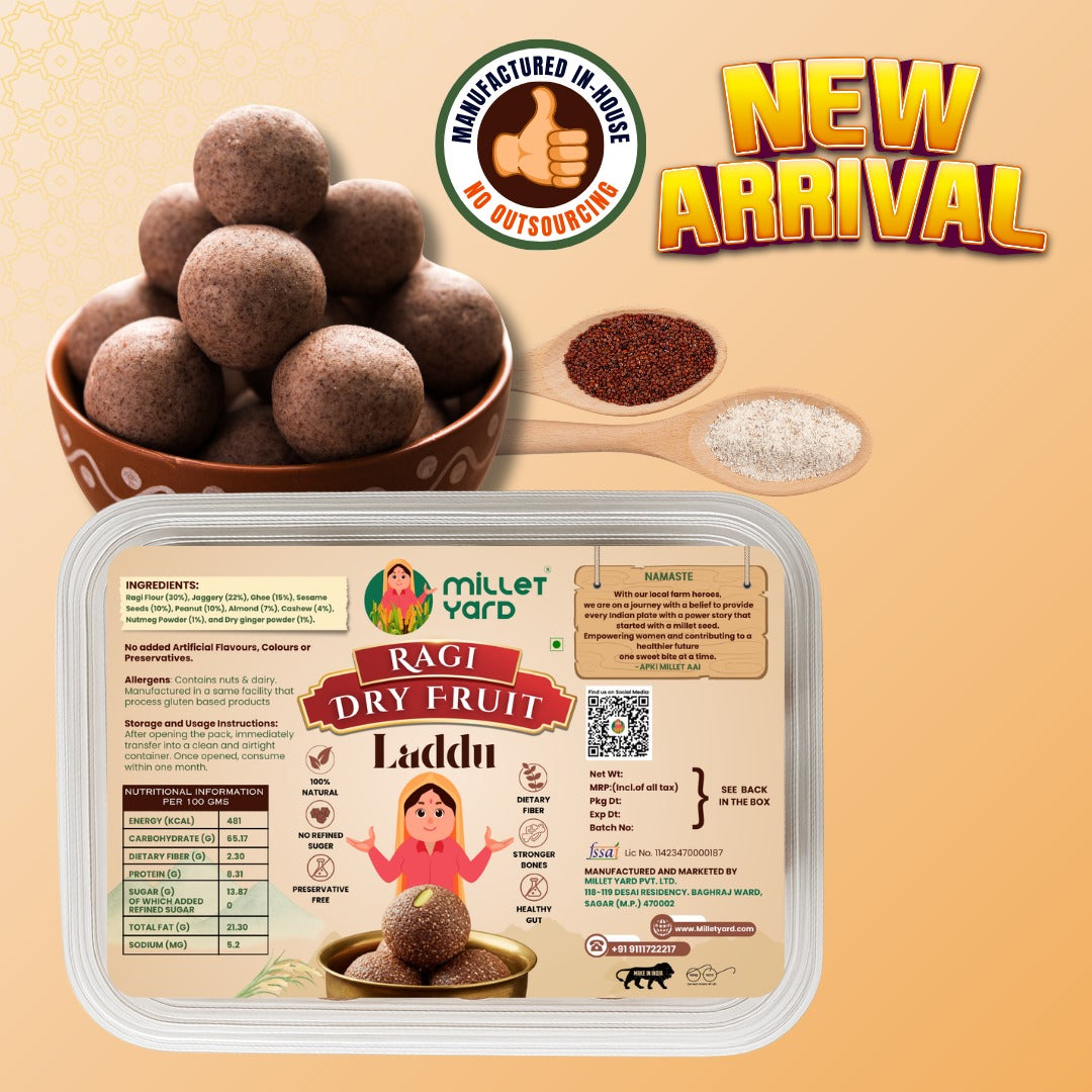 Nutritious Ragi Laddoo – Healthy Millet Sweet with Jaggery & Ghee