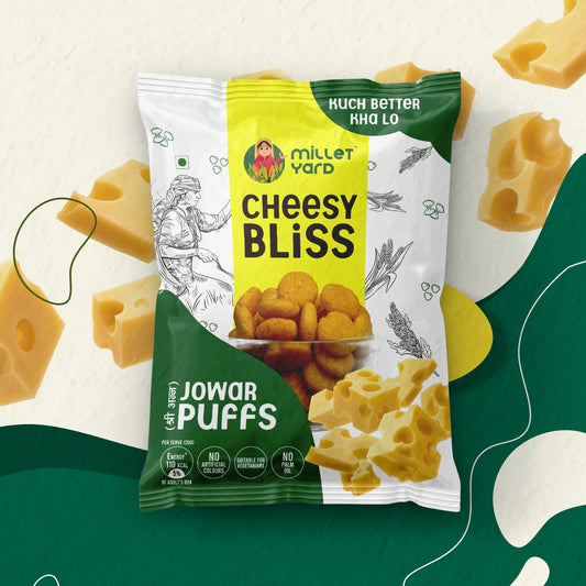 Pack of 10 - Cheesy Bliss - Jowar Puffs