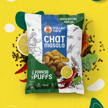 Pack of 10 - Chat Masala - Jowar Puffs